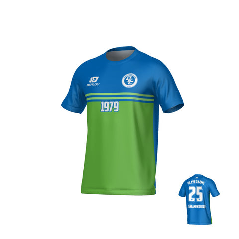 Summit Jersey - Blue & Neon Green