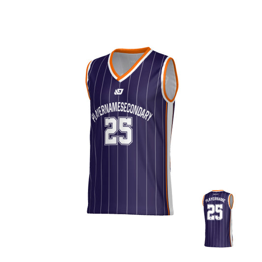 Vortex Basketball Jersey - Purple & Orange