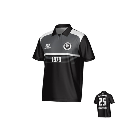 Horizon Collared Jersey - Black