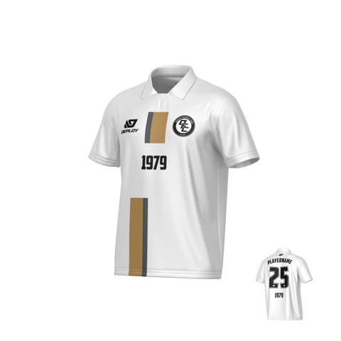 Block Collared Jersey - White