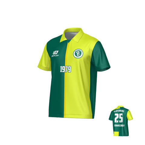 Split Collared Jersey - Green
