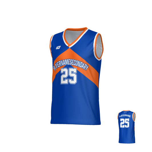 Aspire Basketball Jersey - Blue & Orange
