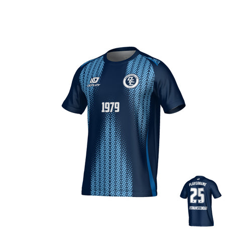 Half Tone Jersey - Navy & Sky Blue