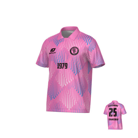 Drips Collared Jersey - Pink