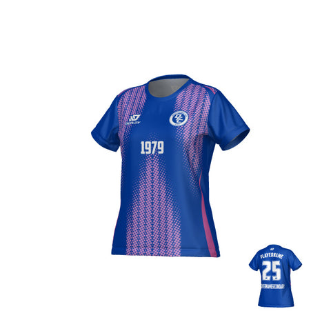 Halftone Womens Jersey - Royal Blue & Purple