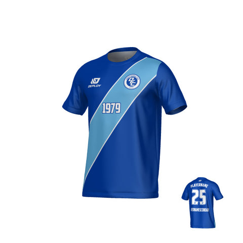 Sash Jersey - Royal Blue & Sky Blue