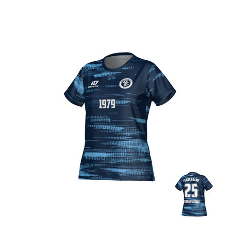 Distort Womens Jersey - Navy & Sky Blue