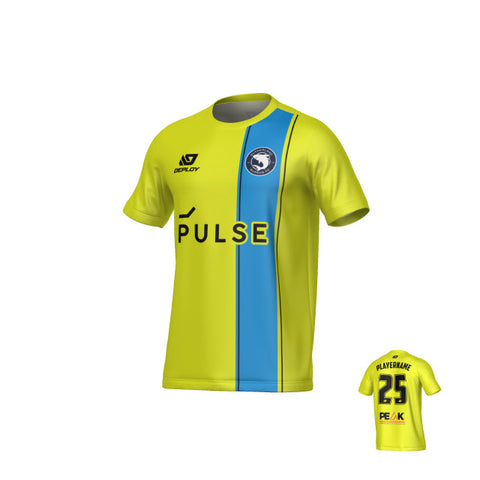 SUTHERLAND SHARKS SUMMER - EDGE - NEON YELLOW & SKY BLUE