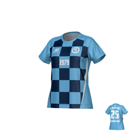 Checkers Womens Jersey - Sky Blue & Navy