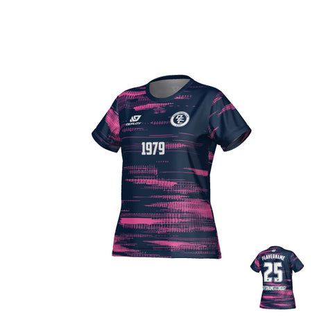 Distort Womens Jersey - Navy & Pink