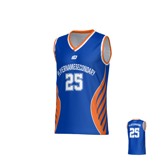 Wings Basketball Jersey - Blue & Orange