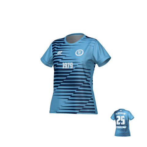 Static Womens Jersey - Sky Blue & Navy