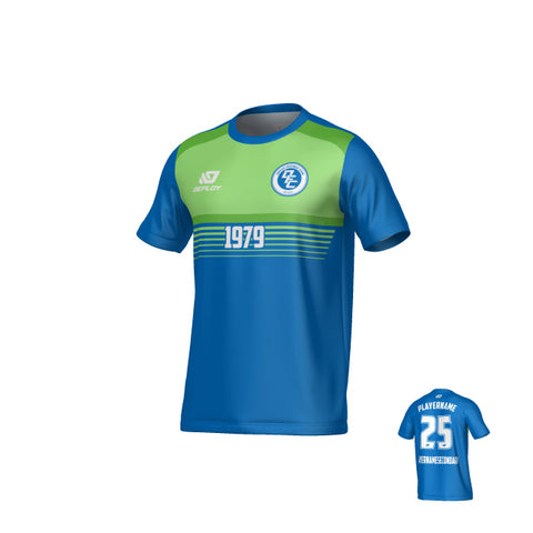 Horizon Jersey - Blue & Neon Green