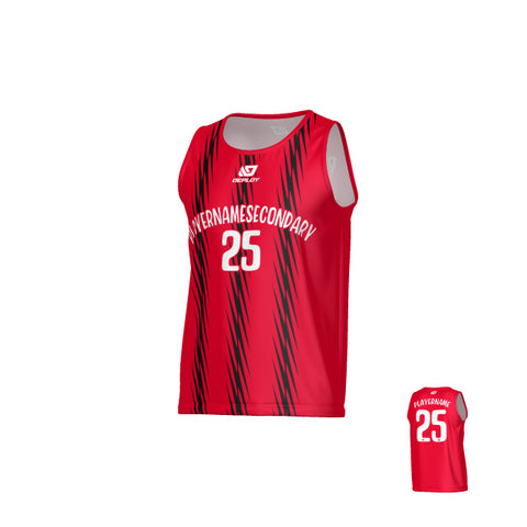 Zig Zag Sports Singlet - Red