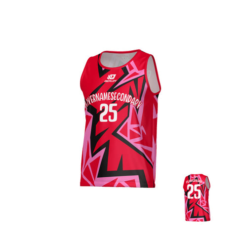 Shattered Sports Singlet - Red