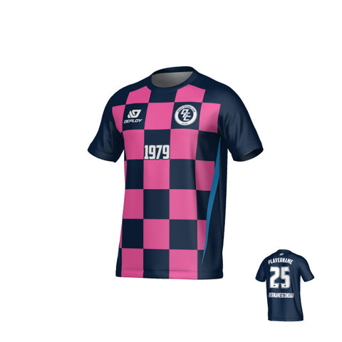 Checkers Jersey - Navy & Pink