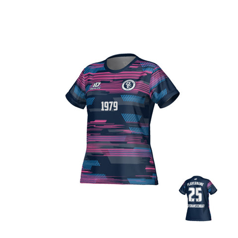 Glitch Womens Jersey - Navy & Pink