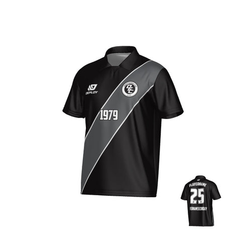Sash Collared Jersey - Black