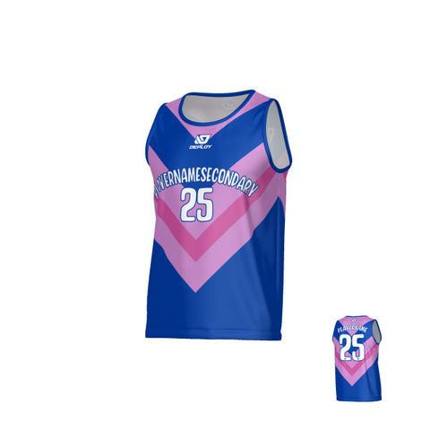 Chevron Sports Singlet - Royal Blue
