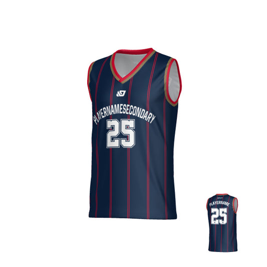 Metro Basketball Jersey - Navy & Red