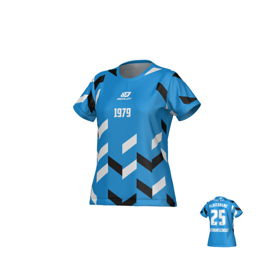 DUBBO 6s SUMMER - LADIES ARROWS FLURO BLUE