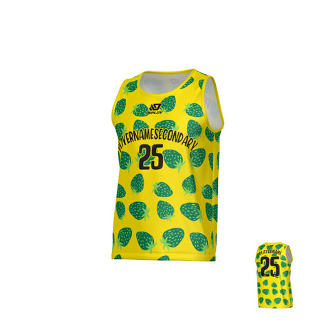 Strawberry  Sports Singlet - Yellow