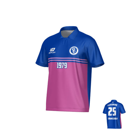 Summit Collared Jersey - Royal Blue & Purple