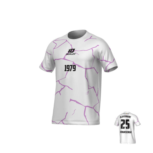 DUBBO 6s SUMMER - CRACKS WHITE AND FLURO PURPLE