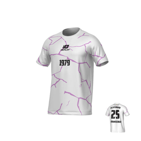 DUBBO 6s SUMMER - CRACKS WHITE AND FLURO PURPLE