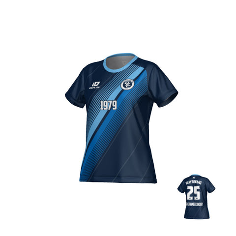 Velocity Womens Jersey - Navy & Sky Blue