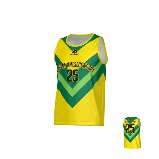 Chevron Sports Singlet - Yellow