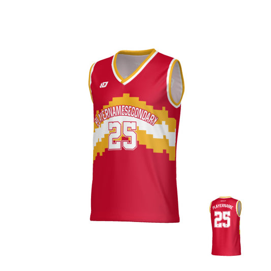Altitude Basketball Jersey - Red & Yellow