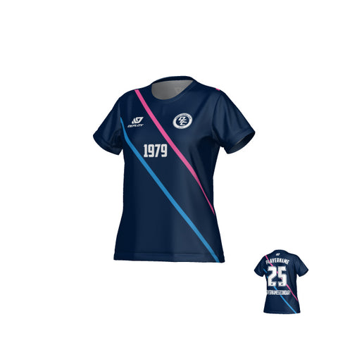 Tracks Womens Jersey - Navy & Pink