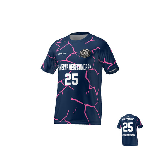 Street Ballers League - Flight Jersey Cracks - Navy/Pink