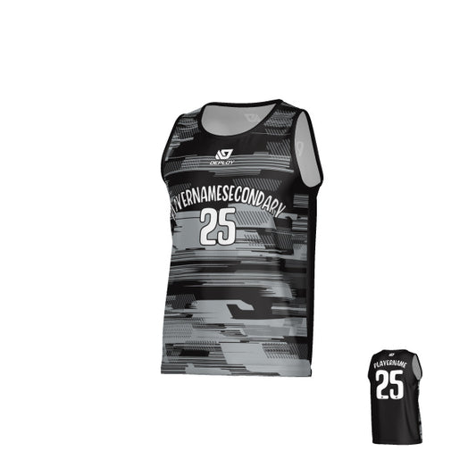 Glitch Sports Singlet - Black