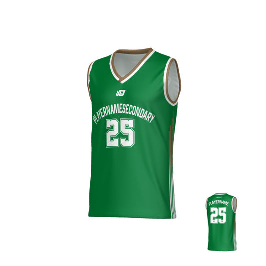 NYC Basketball Jersey - Pine Green & Gold
