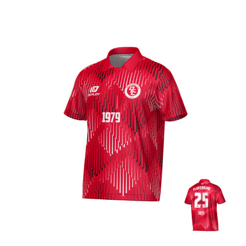 Drips Collared Jersey - Red