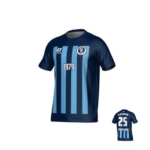 Bars Jersey - Navy & Sky Blue