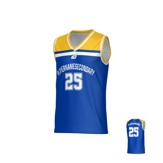 Captain Basketball Jersey - Royal Blue & Yellow