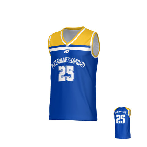 Captain Basketball Jersey - Royal Blue & Yellow