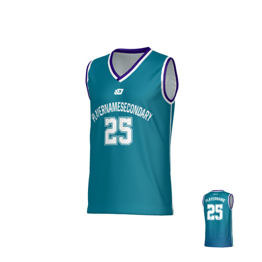 Aero Basketball Jersey - Teal & Purple
