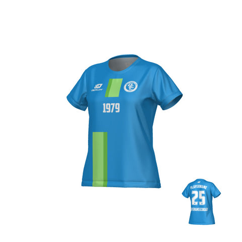 Block Womens Jersey - Blue & Neon Green