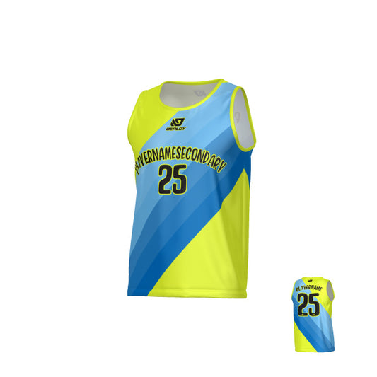 Sash Sports Singlet - Neon Yellow