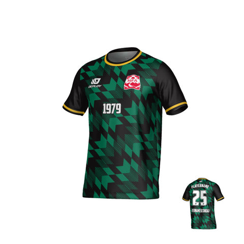NEPEAN FA SUMMER - LEAVES - BLACK & GREEN