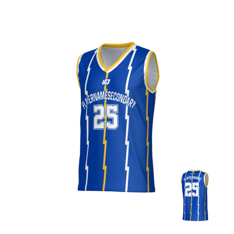 Volt Basketball Jersey - Royal Blue & Yellow