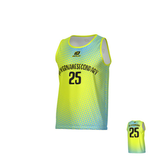 Dots Sports Singlet - Neon Yellow