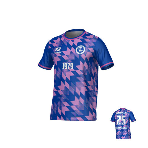 Leaves Jersey - Royal Blue & Purple