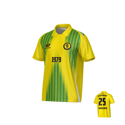 Halftone Collared Jersey - Yellow
