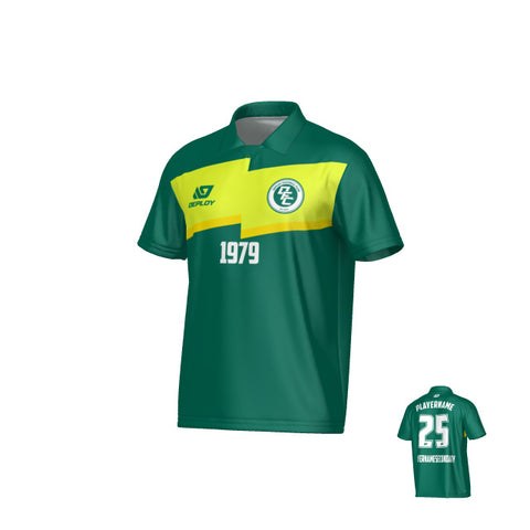 Zag Collared Jersey - Green
