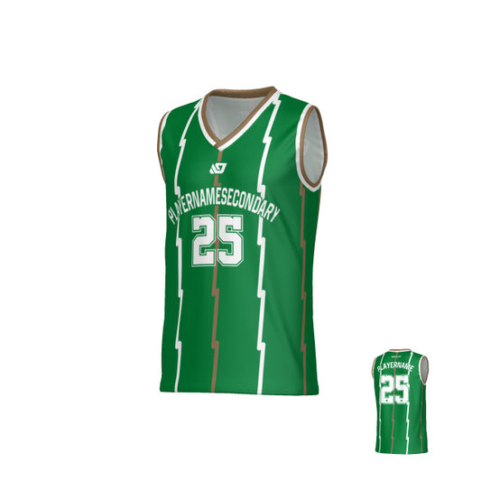 Volt Basketball Jersey - Pine Green & Gold